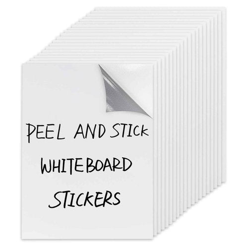 Dry Erase Board Sticker- Whiteboard Stickers-8.3''x11.7'' Removable Dry Erase Sheets- Fridge Dry Erase Paper for Wall/Desk/Refrigerator/Door/Locker/Home/Office/Classroom (White-20 Pcs)