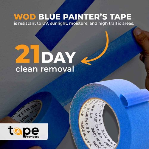 Made in USA Blue Painter’s Tape - 3 inch x 60 yds. (16 Pack) Thick & Wide Masking Tape for Safe Wall Painting, Building, Remodeling, Labeling, Edge Finishing