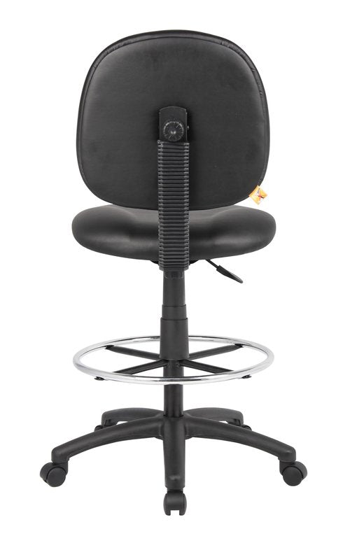Boss Office Products Stand Up Caressoft Drafting Stool without Arms in Black