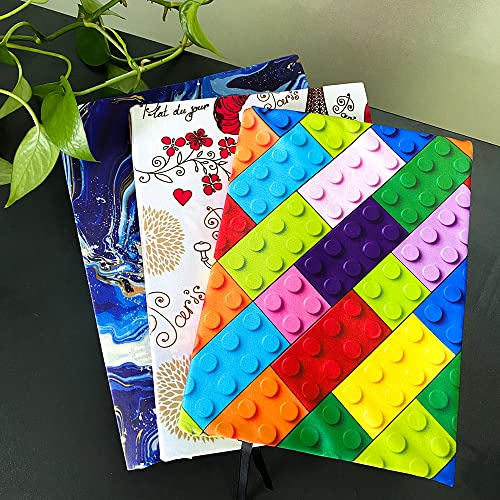 ARTLYMERS Stretchable Book Covers Set - 6 Vivid Protectors for Textbooks & Novels