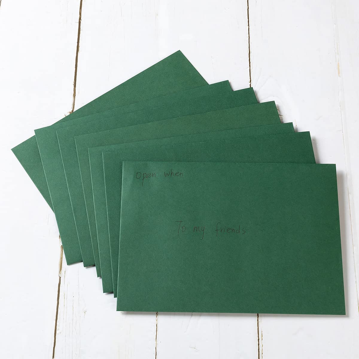 100 Pack A7 Envelopes Self-Adhesive, 5.24 x 7.21 Inches, Dark Green