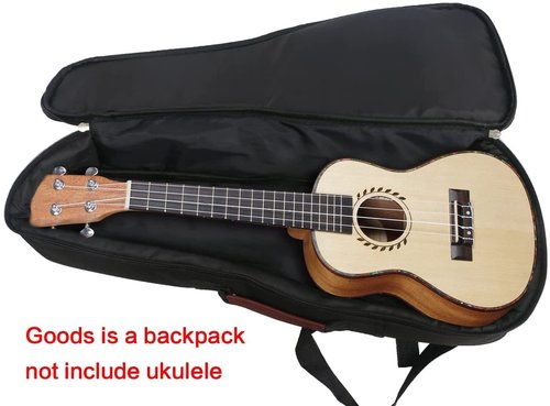 HOT SEAL 10MM Leather Handles Thick Durable Colorful Ukulele Case Bag with Storage (21in, Light Blue)
