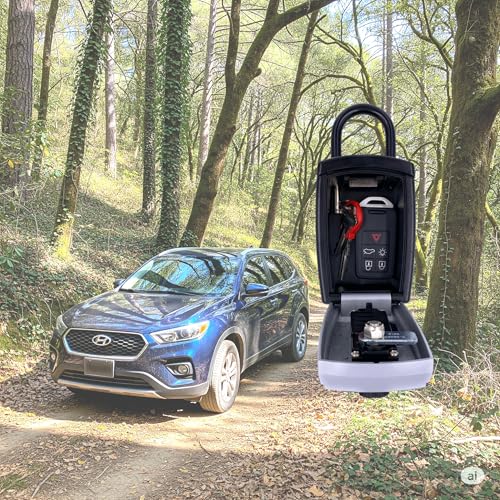 Bosvision Portable Lock Box/Safe with one Faraday Bag for Car Fob, Large Storage Space for 1 Car Fob and 8 House-Key (3 1/2¡± Standard one)