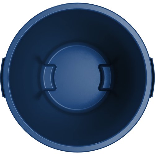 SPARTA Bronco Waste Container Trash Container, Round Trash Bin for Disposal, 10 Gallons, Blue, (Pack of 6)