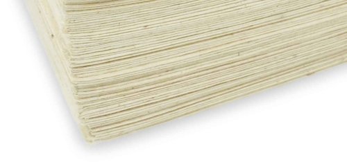 Kathmandu Valley Co. 5x7 Inch Handmade Deluxe Lokta Card Stock 100 Pack with Envelopes Bundle
