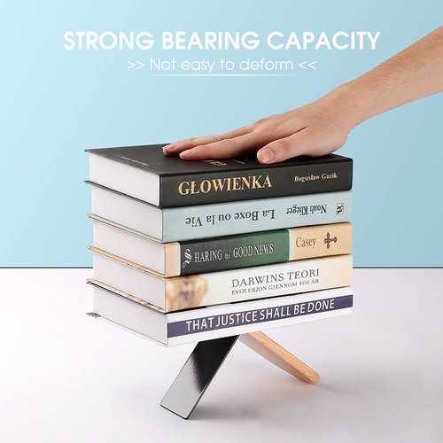 Cute French Bulldog Wood Bookends Heavy Duty and Sturdy Bookends for Shelves Non-Skid Book Stopper for Home Books DVDs Decorative CD Holder Video Game Organizer