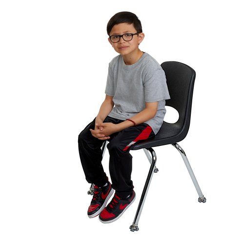 Really Good Stuff Fuzzy Feet Chair Glides - Set of 24 - Chair Leg Floor Protectors for Classroom Use