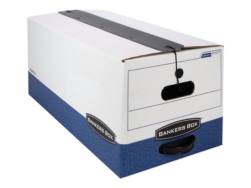Bankers Box LIBERTY PLUS Heavy-Duty Storage Boxes, FastFold, String and Button, Letter, Case of 12 (11111)