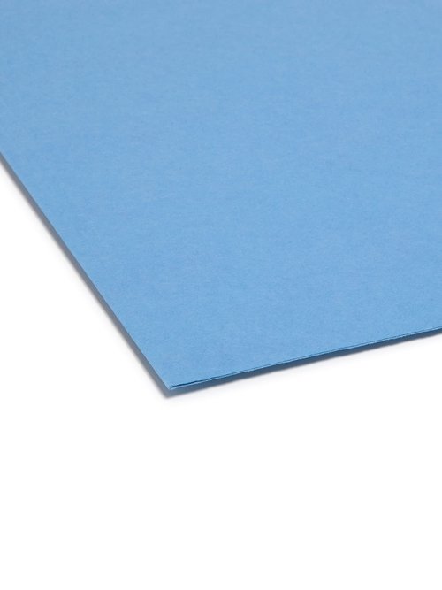 Smead File Folder, Reinforced 1/3-Cut Tab, Letter Size, Blue, 100 per Box (12034)