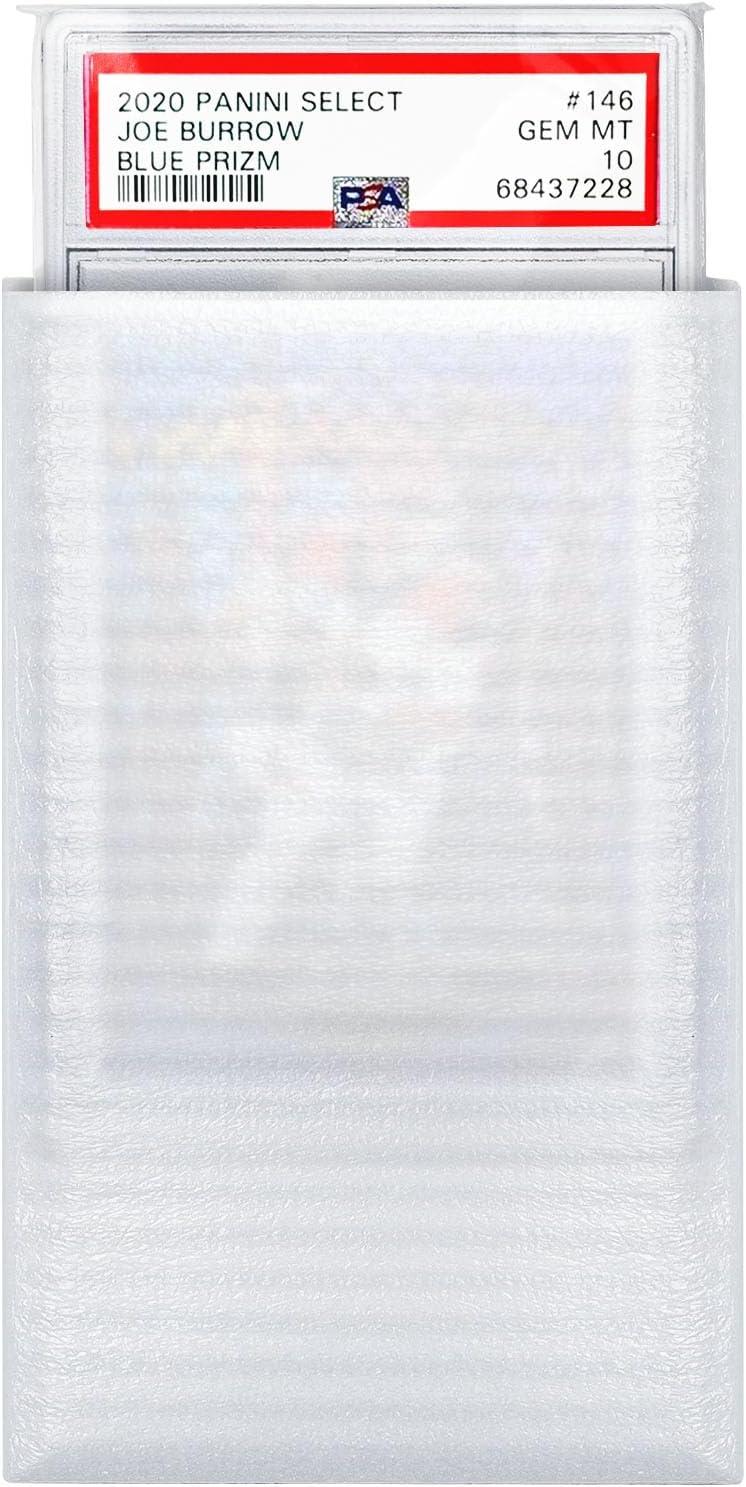 Trading Card Shipping Protectors - Foam Bags for PSA, CGC, BGS Graded Cards | 50 Pack