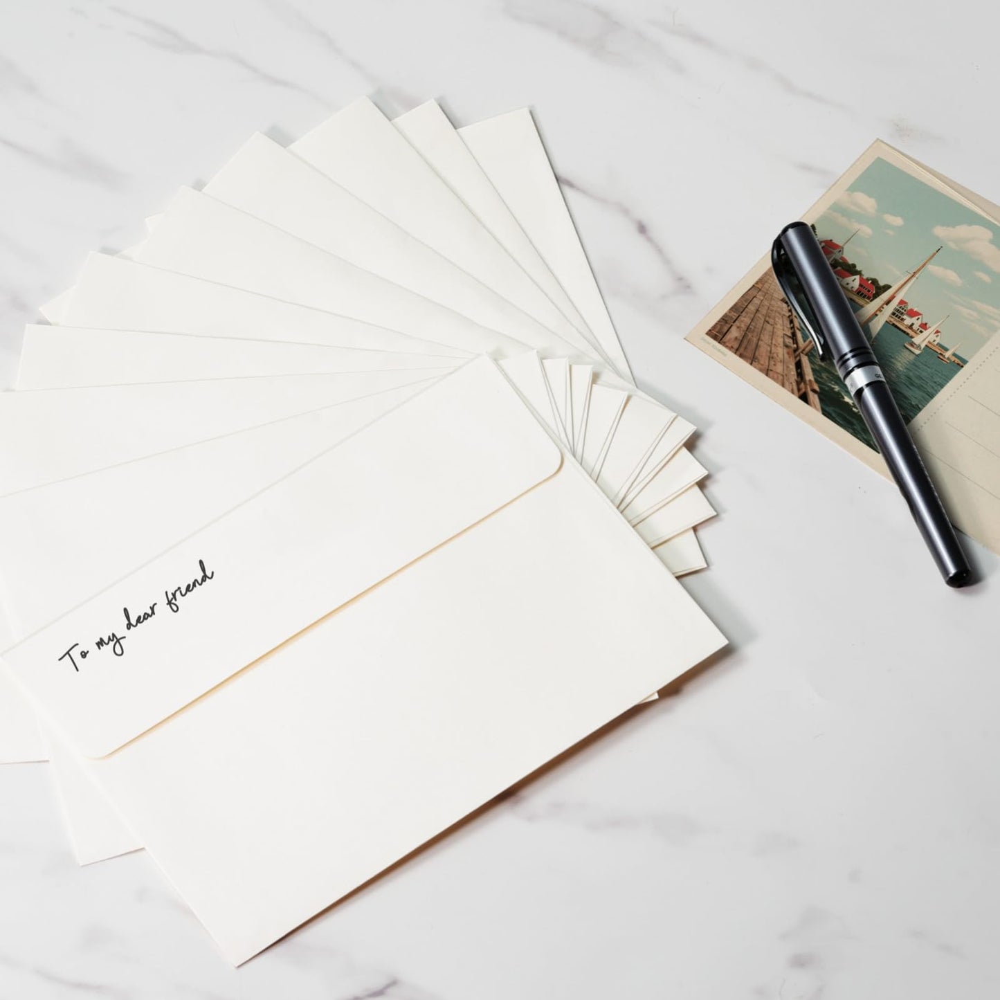 50 Pack 4x6 Envelopes, Cream White A4 Envelopes Self Seal for Invitations, Weddings, Greeting Cards, Mailing, Graduation, Party - Printable 4.25 x 6.25 Inches (A4 (4.72 x 6.5 in))