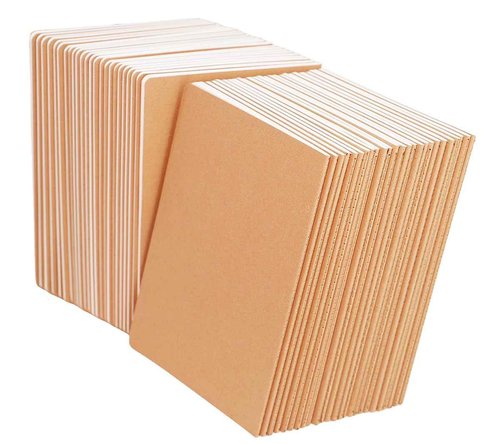 FAWTEEM 48 Pack A5 Lines Notebook Bulk Kraft Cover College Ruled, Lined Paper Travel Journals Composition Diary Subject Notebooks Planner, 60 Pages, 8.3”x 5.5”