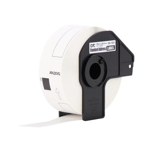 Brother Genuine DK-1201 Die-Cut Standard Address Labels – Long Lasting Reliability, Die-Cut Standard Address Paper Labels, 1.14” x 3.5” Individual Label Size, 400 Labels per Roll, (1) Roll per Box