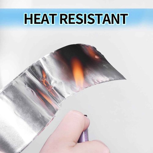 TAPEBEAR 6 Rolls Aluminum Foil Tape, Aluminum Air Duct Tape, Withstand 80°C to 100°C, Heat Resistant Tape Insulation Tape for HVAC, Sealing & Patching, Metal Repair, 3inch x 50yard
