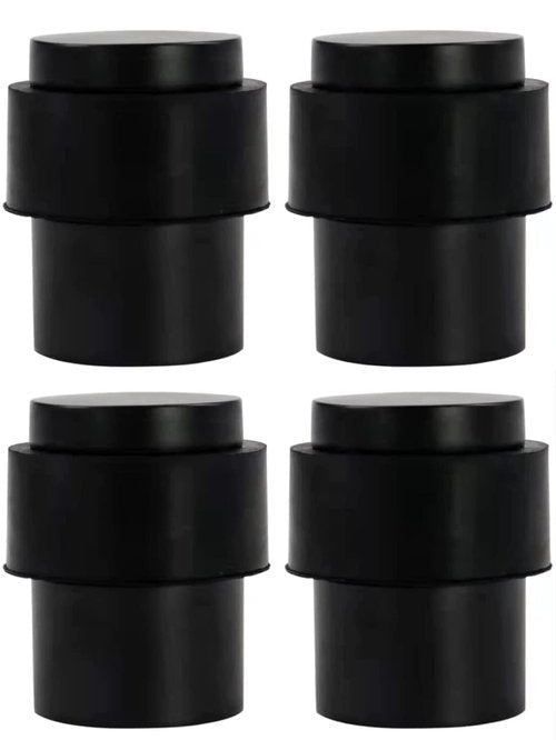 KHTUMEWARE 10 Pack 1-1/2 in Floor Door Stopper,Matte Black Door Stop,Wall Protector Commercial Door Bumper Wedge Decorative Cylindrical Install Door stoppers on The Floor