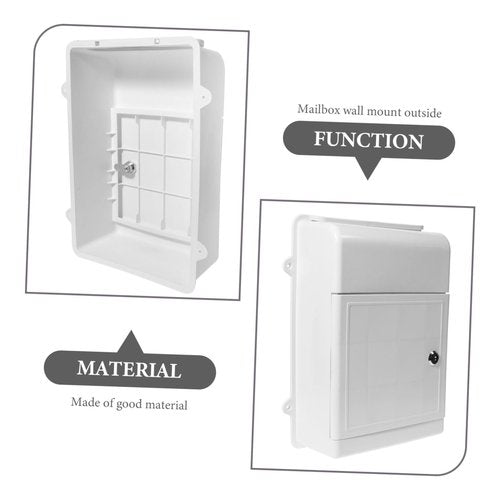 Uonlytech Lockable Wall Mount Mailbox for Outdoor Use Weatherproof Suggestion Box with Lock for Letters Complaints and Donations for Offices and Communities