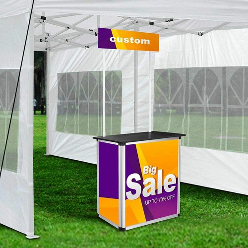 AMPERSAND SHOPS Multipurpose Portable Customizable Ticket Booth Trade Show Convention Promotional Demonstration Display Counter