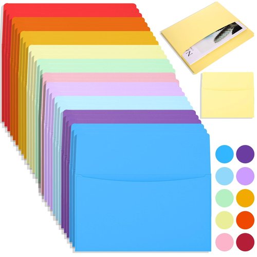TOHONGADON 30 Pcs Oversized Wall Pockets, 10 Bright Colors Assortment, 10 x 12 Inches Paper Wall Folder Holder, Hanging File Organizer for Bulletin Boards Storage Back to School Office Home
