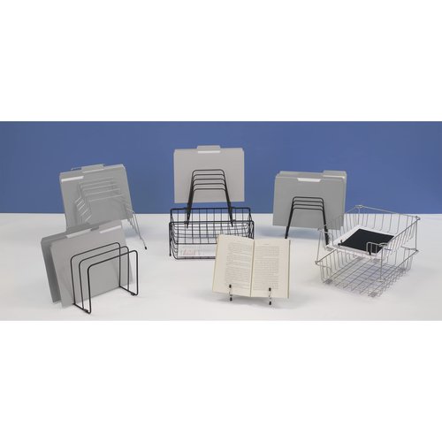 Fellowes Step File Junior Wire Organizer Rack (72613) and Workstation File Organizer (68112)