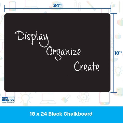 Flipside Products Chalk Board, Black, 18" x 24", Pack of 3