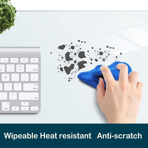 Desk Pad Blotter Mats Clear Organizer Office Table Protector Painting Desktopper Gamer Desk Pad with Mouse Pad for Laptop Computer Desktop Keyboard Pads Plastic Crystal Waterproof Mat Large 24x36