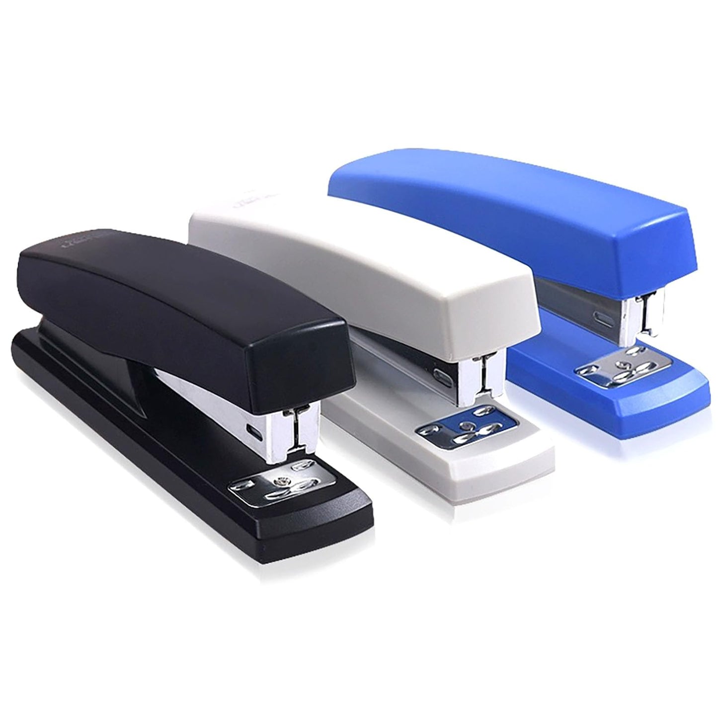 Labor Saving Black Desktop Staple, 4.8 Inch Stapler with 500 Pcs No.12 Staples for 20 Sheets Capacity (Black)
