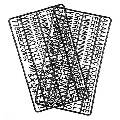 Letters for Felt Letter Boards, 300 Pieces Including Characters, Numbers & Symbols 0.7 Inch for Changeable Plastic Message Boards (Black)