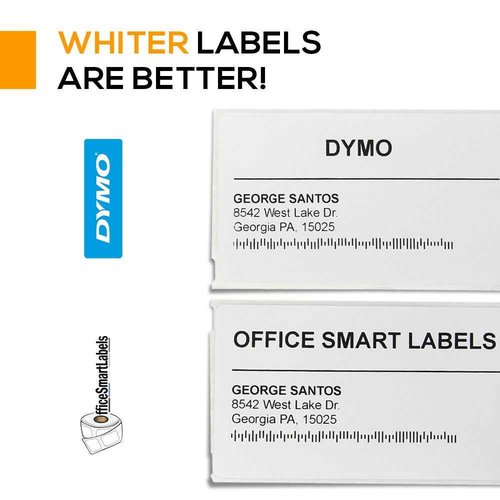 OfficeSmartLabels 2-5/16 x 4 inch Shipping Labels, Compatible with 30256 Labels (6 Rolls / 300 per Roll)