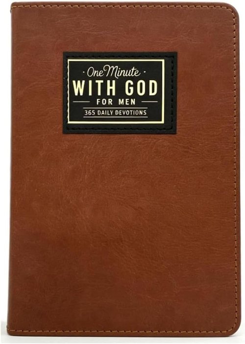 One Minute With God for Men - 365 Days of Daily Prayer Journal | Brown Bible Prayer Diary