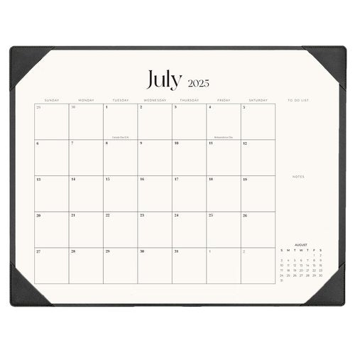 Tutazook Large Desk Calendar 2025-2026 with Desk Mat, Desktop Calendar 18 Monthly Runs From July 2025 to December 2026, Desk Pad Calendar 22 x 17 Inch Perfect for Planning, Organizing, and Scheduling Your Life (Black)
