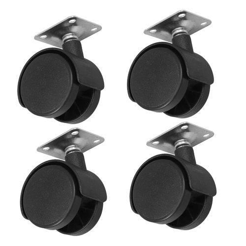 Angoily 4pcs Universal Flat Wheel Furniture Wheels for Moving Furniture Universal Wheel Utility Black Iron