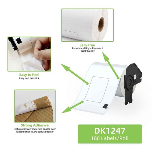 Anylabel Compatible 4.07" x 6.4" Die-Cut Large Labels Replacement for DK-1247 Shipping Address Compatible with Brother QL-1110NWB Label Printers (12 Rolls + 1 Frame, 180 Labels/Roll)