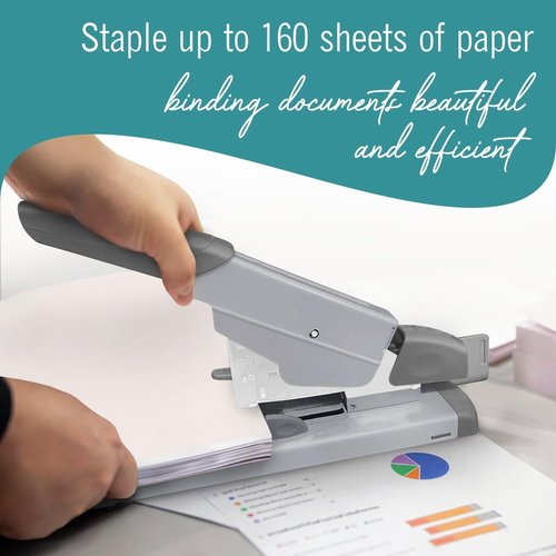 Platinum Heavy Duty Stapler - 160 Sheet Capacity with Alignment Guide | Includes 2,000 Staples