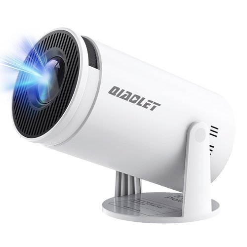 Mini Projector with Latest Android 13 - 2025 Portable Movie Projector with WiFi 6 Bluetooth 5.2: Built-in Apps, 4K/1080P Support, Auto Keystone, 180° Rotatable, 40"-130" Big Screen Video Projector