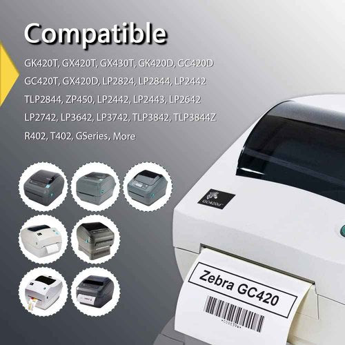 BETCKEY - 1" x 0.5" (25 mm x 13 mm) Small Labels Compatible with Zebra & More Label Printer,Premium Adhesive & Perforated [20 Rolls, 48600 Labels]