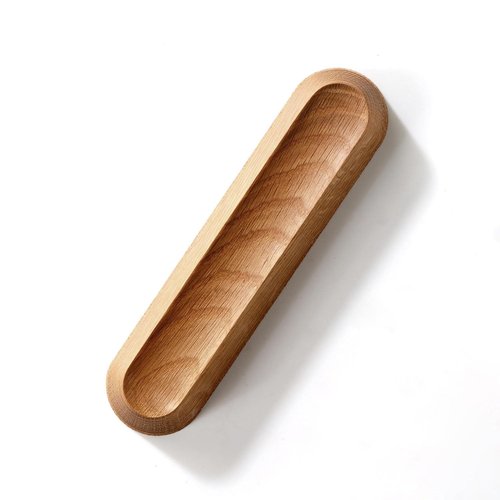 Wood Pen Tray – Handmade Walnut Desk Organizer, Minimalist Pen Holder for Office, Home, Gift(MODEL-2-OAK)