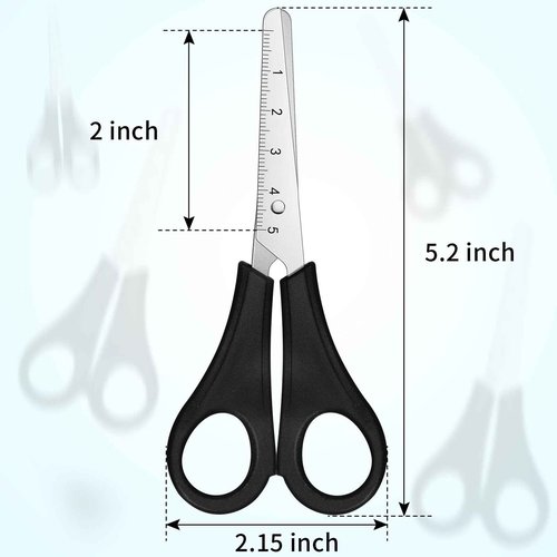 Honoson 150 Pack Scissors Bulk 5 Inch Blunt Tip Kids Safety Scissors Bulk All Purpose Snips for School Classroom Kindergarten Primary Craft Projects Office Sewing Craft Supplies(Black)