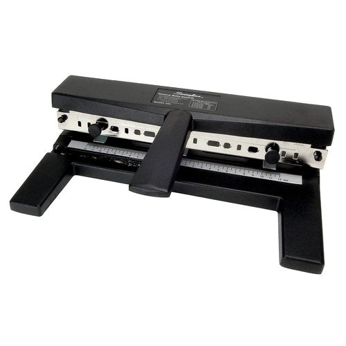 Swingline 3 Hole Punch Heavy Duty, 40 Sheet Capacity Three Hole Puncher 3 Ring, Adjustable 2-7 Hole Paper Punch, Black (74440)