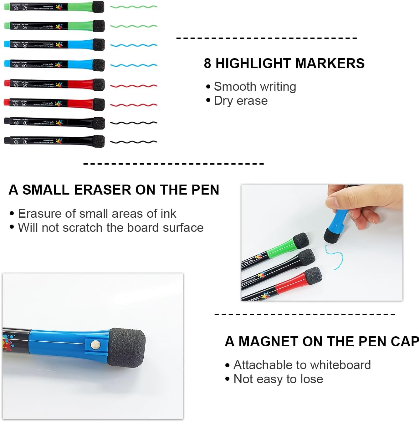 TANKEE Magnetic Mini Dry Erase Whiteboard - Portable Double-Sided Desktop Easel for Drawing & Memo