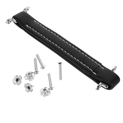 DIYEAH Vintage Style Guitar Amplifier Handle Strap Lightweight Black Leather Design with Reinforcement for Enhanced Load Bearing Accessory for Guitar Amp Speakers
