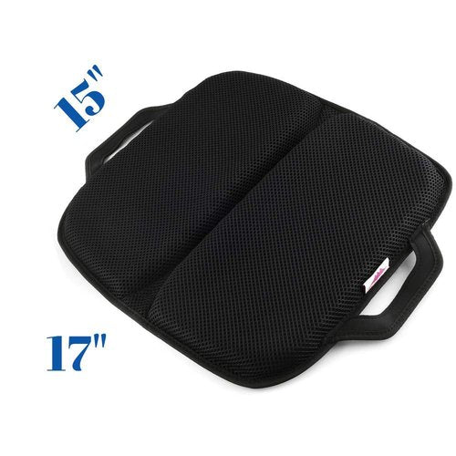 FOMI Premium All Gel Portable Seat Cushion | (15" x 17") | Comfortable Orthopedic Pad for Car, Office Chair, Wheelchair, Plane, or Home | Pressure Sore Relief, Prevents Sweaty Bottom | Foldable