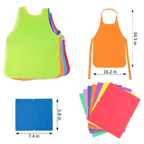 137 Pcs Art Painting Kit Supplies Set for Kids to Party - 70 Paint Brushes, 24 Acrylic Paints, 7 Wood Easels & Canvas Panels & Palettes & Aprons & Wash Pen Cup, 1 Plastic Tablecloth