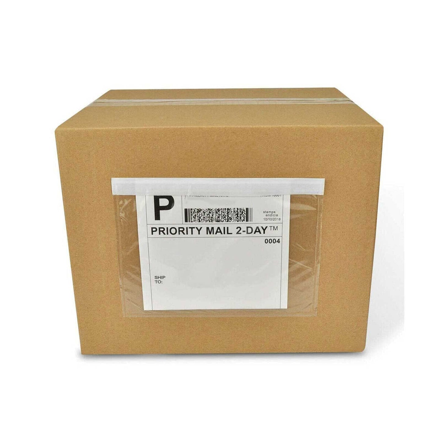 7.5'' x 5.5'' Packing List Pouches, Shipping Label Envelopes Clear Adhesive Top Loading Packing List - 50 Pack