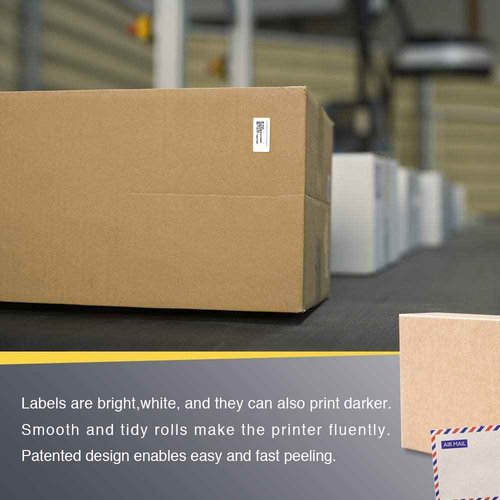 BETCKEY - 1" x 0.5" (25 mm x 13 mm) Small Labels Compatible with Zebra & More Label Printer,Premium Adhesive & Perforated [20 Rolls, 48600 Labels]