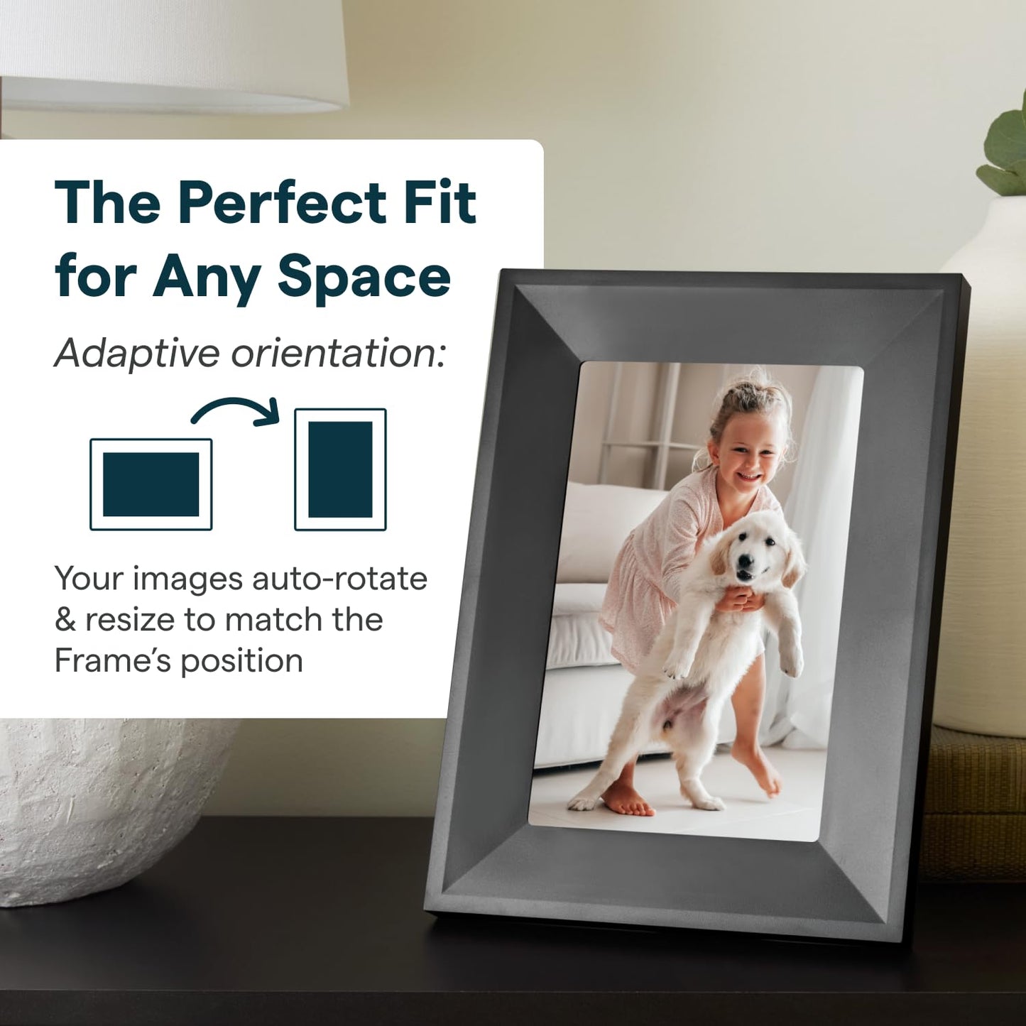 Skylight Digital Picture Frame 2 – 10" Full HD Wi-Fi Touch Screen, 16GB Digital Photo Frame, Load Photos & Videos Directly from Phone, Anti-Glare – Ideal for Personalized Gifting, Black