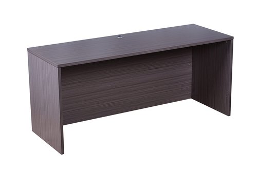 Boss Office Products 71 Inch Executive U-Shape Desk with File Storage Pedestal and 4 Door Hutch, Driftwood