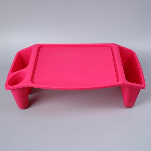 Basicwise QI003253P Kids Lap Desk Tray, Portable Activity Table, Pink