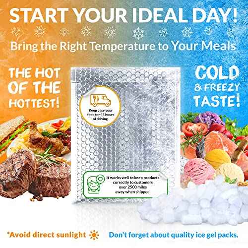 ABC PACK & SUPPLY Thermal Bubble Mailer, 6.5 x 10.5 Inches. Pack of 25 Metallic Bubble Mailers. Foil Insulated Mailers for Cold Shipping. Padded Envelopes Waterproof. Cold Insulated Shipping Bags