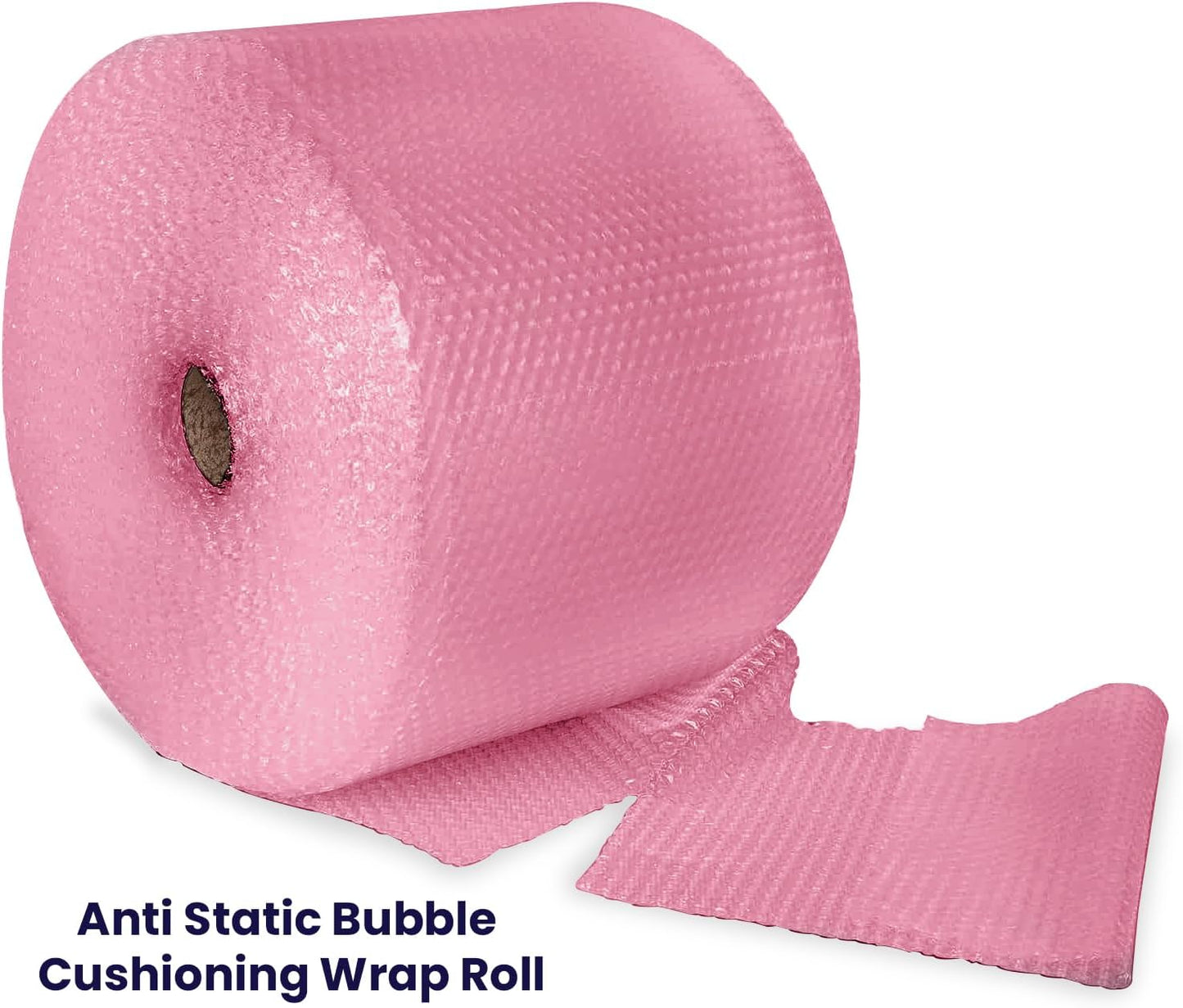 Skiennix Protective Anti-Static Bubble Wrap - 225FT x 24IN Pink, 3/16" Dense Cushioning for Electronics & Fragile Items
