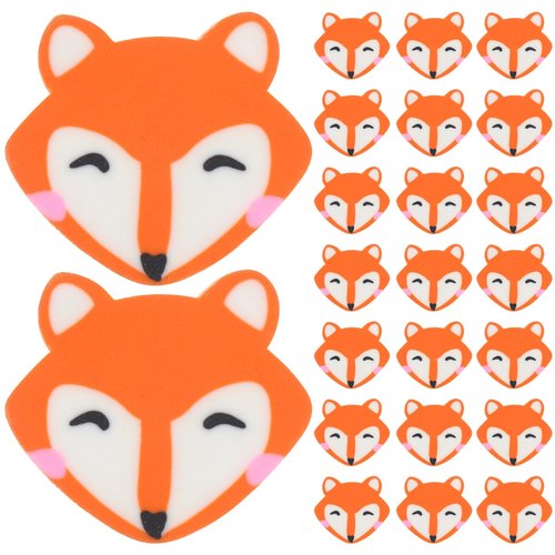 NUOBESTY 50Pcs Cute Fox Erasers for Kids Portable Pencil Erasers Fun TPR Material for School Supplies Classroom Prizes Birthday Gifts